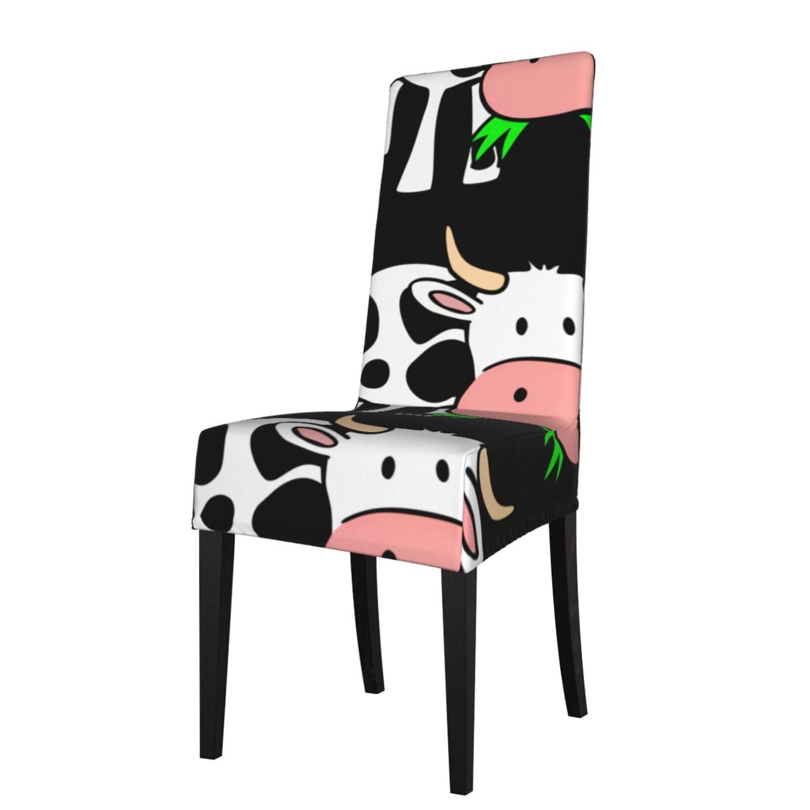 YYHWHJDE cute cow Prints Protection Cover for Dining Chair – Stretchable Slipcovers for a Refreshing Dining Room Makeover