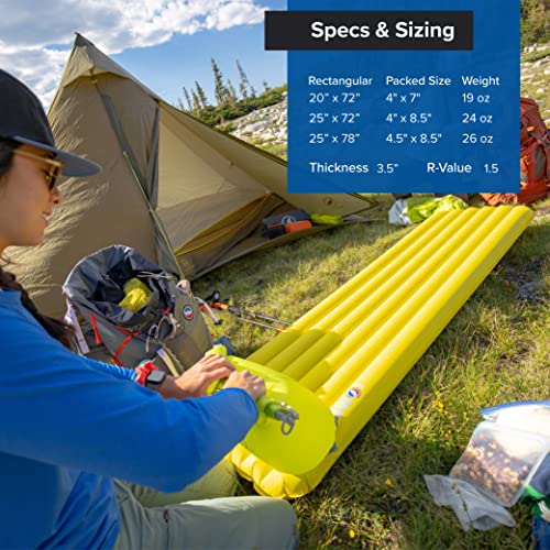 Image of Big Agnes Divide - Lightweight, Compact, Air Chamber Sleeping Pad, Regular, Warm Olive