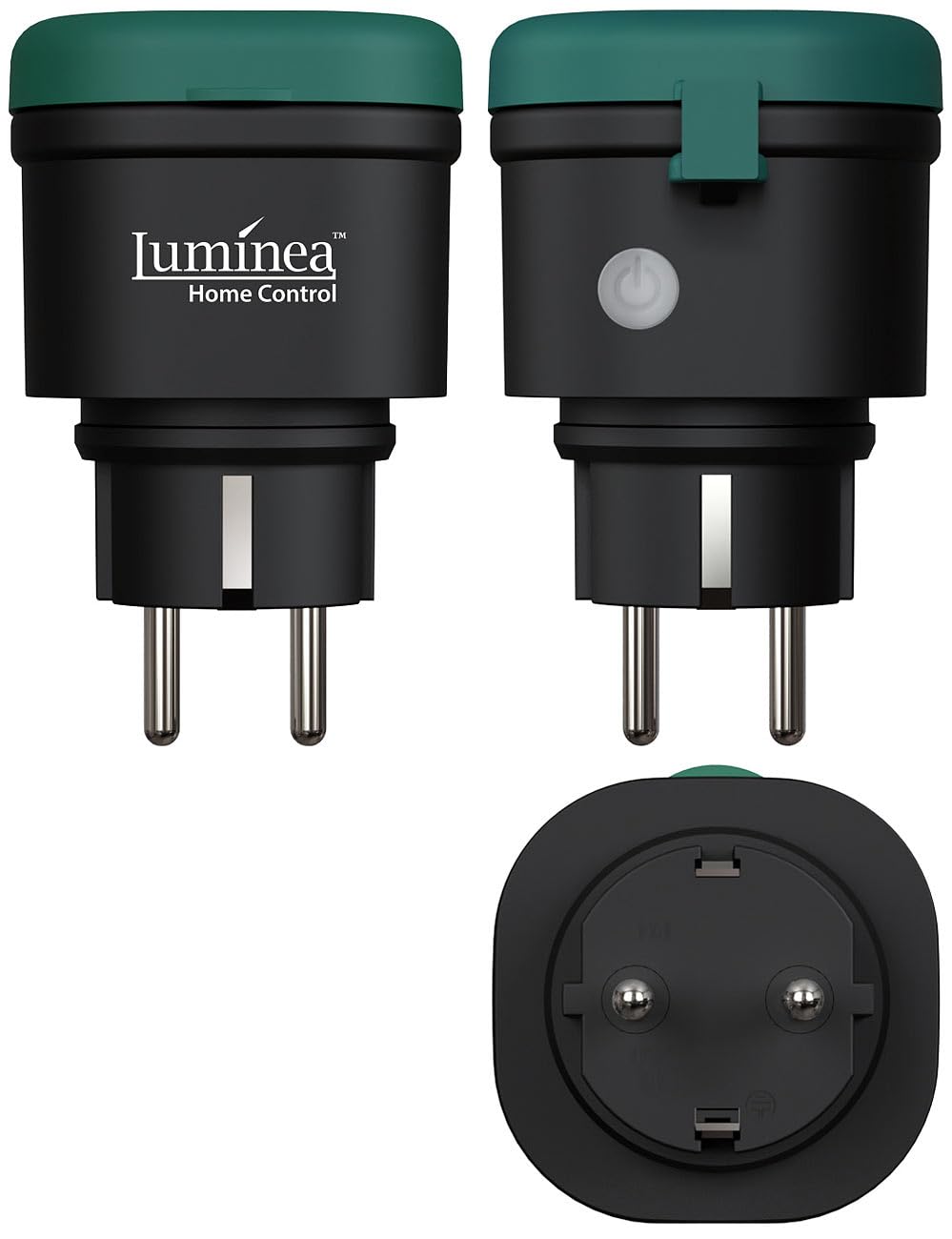 Luminea Home Control Zeitschaltuhr WLAN außen: 4er-Set Outdoor-WLAN-Steckdosen mit Energiekostenmesser, App (WLAN Steckdosen mit Fernbedienung, Steckdosen mit WLAN-Steuerung, Weihnachtsbeleuchtung)