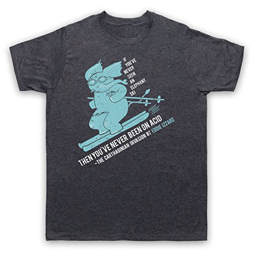T-Shirt Izzard Elephant Skiing Acid Rigolo Humoristique Homme