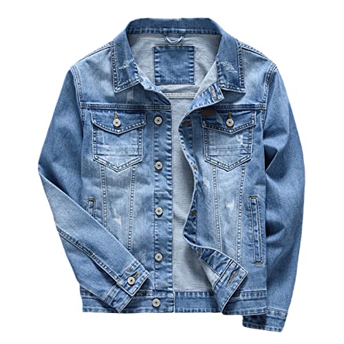 Veste en jean homme XXXL confortable en coton extensible