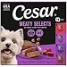 CESAR Soft Wet Dog Food Classic Loaf in Sauce Beef Recipe, Filet Mignon, Grilled Chicken and Porterhouse Steak Variety Pack, (24) 3.5 oz. Easy Peel Trays