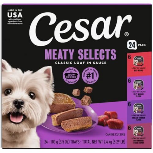 Cesar Classic Loaf in Sauce Wet Dog Food, Beef...