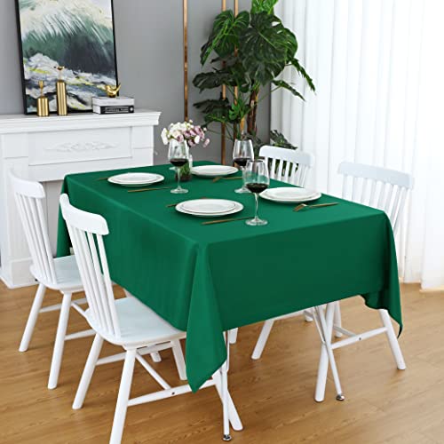 Image of FOLINS&HOME Green Square Tablecloth, 70 x 70 Inch Waterproof Table Cloth