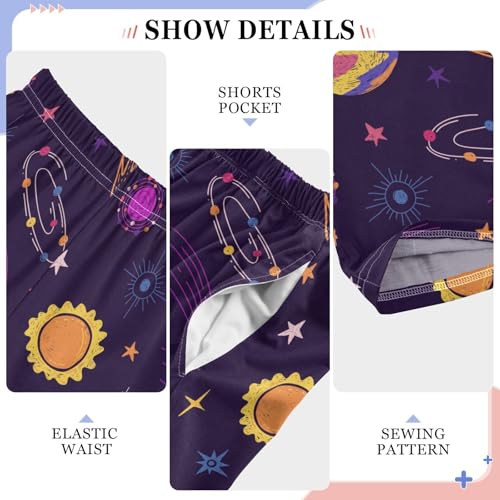 ZZKKO Space Planet Universe Boys Pants for Kids Jogger Pants with Pockets S-XL4