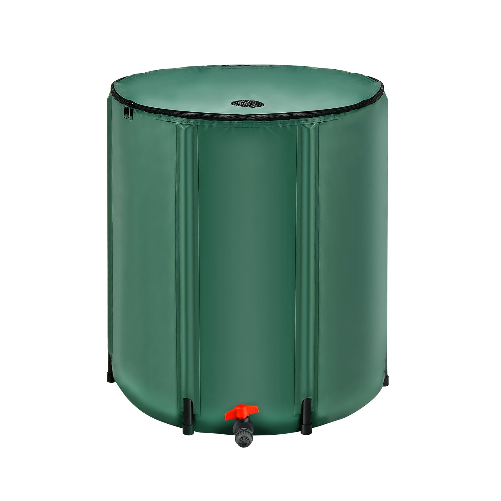 RELAX4LIFE Sistema de recolección de Agua Plegable con Tapa, Grifo y válvula de Drenaje, contenedor de recolección de Agua portátil con Filtro de Malla para riego de Flores, Lavado de Autos (200L)
