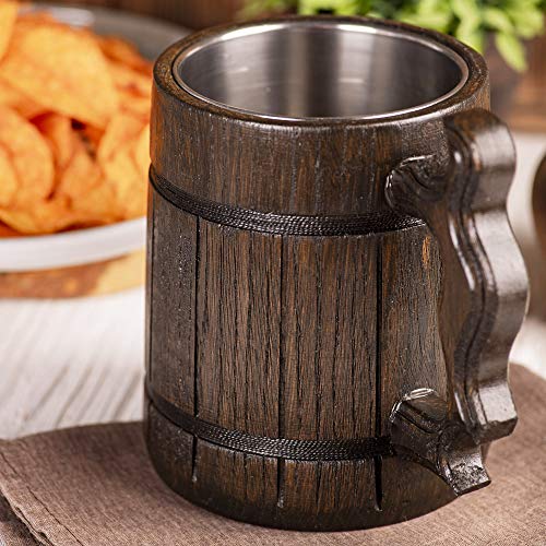 Green Dragon Wooden Beer Mug, Lord Beer Stein, 22 oz, Book Lovers Gifts, Fantasy Tankard, Gift for Him, Groomsman Gift, Father Day Gift, Christmas Gift - Thumbnail 5