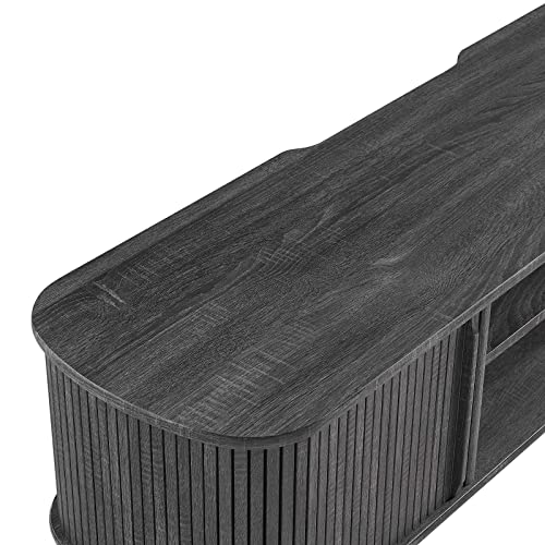 Modway Contour Mid-Century Modern 55" Media Tv Stand In Charcoal #TOP3