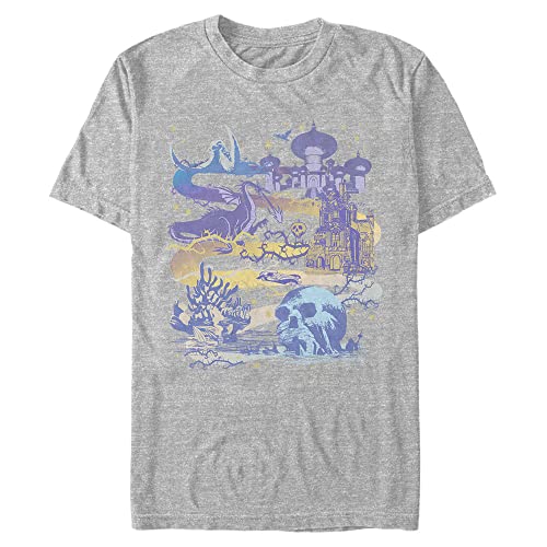 T-Shirt Disney Carte des méchants en maille chinée respirante et coupe confort 3XL