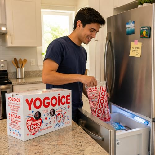 Miniatura 3 de Yogo Ice Golosinas Líquida - Polo Refrescante - Líquido Para Congelar En Casa - 8 Bolsas - 96 Unidades - Sin Gluten