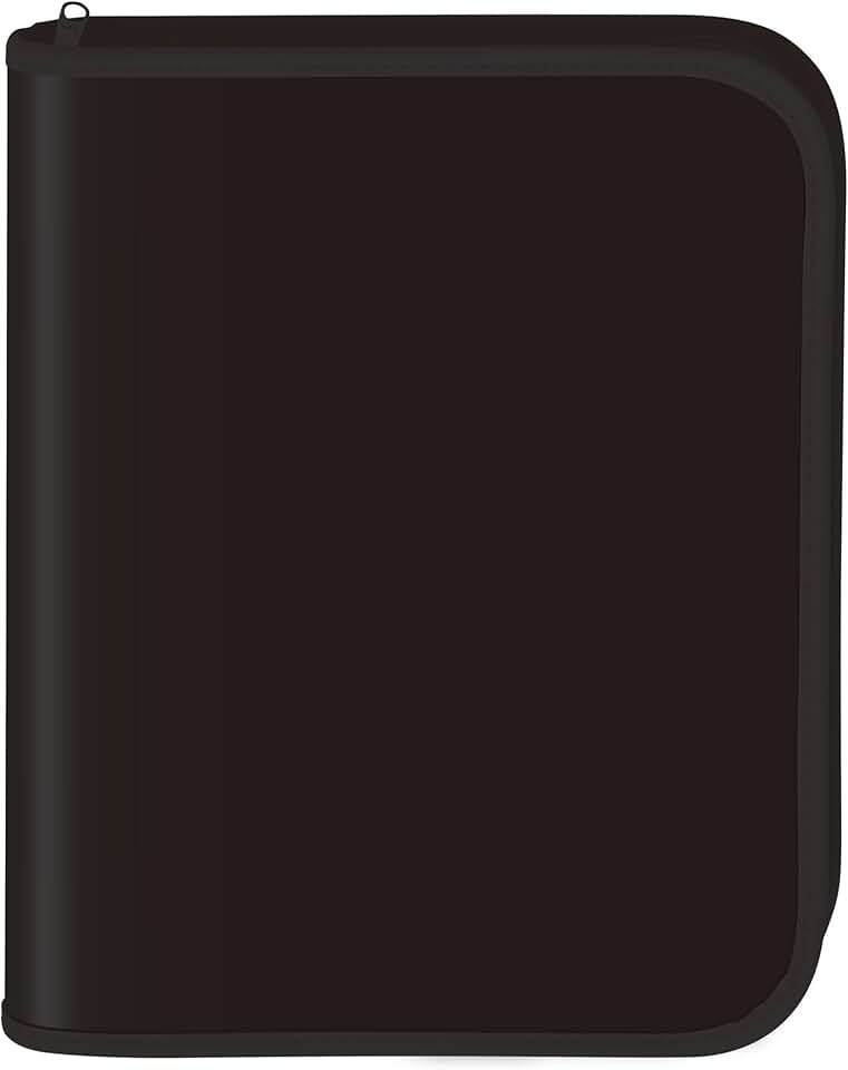 Fichario Com Ziper All Black Univ 48F 111427