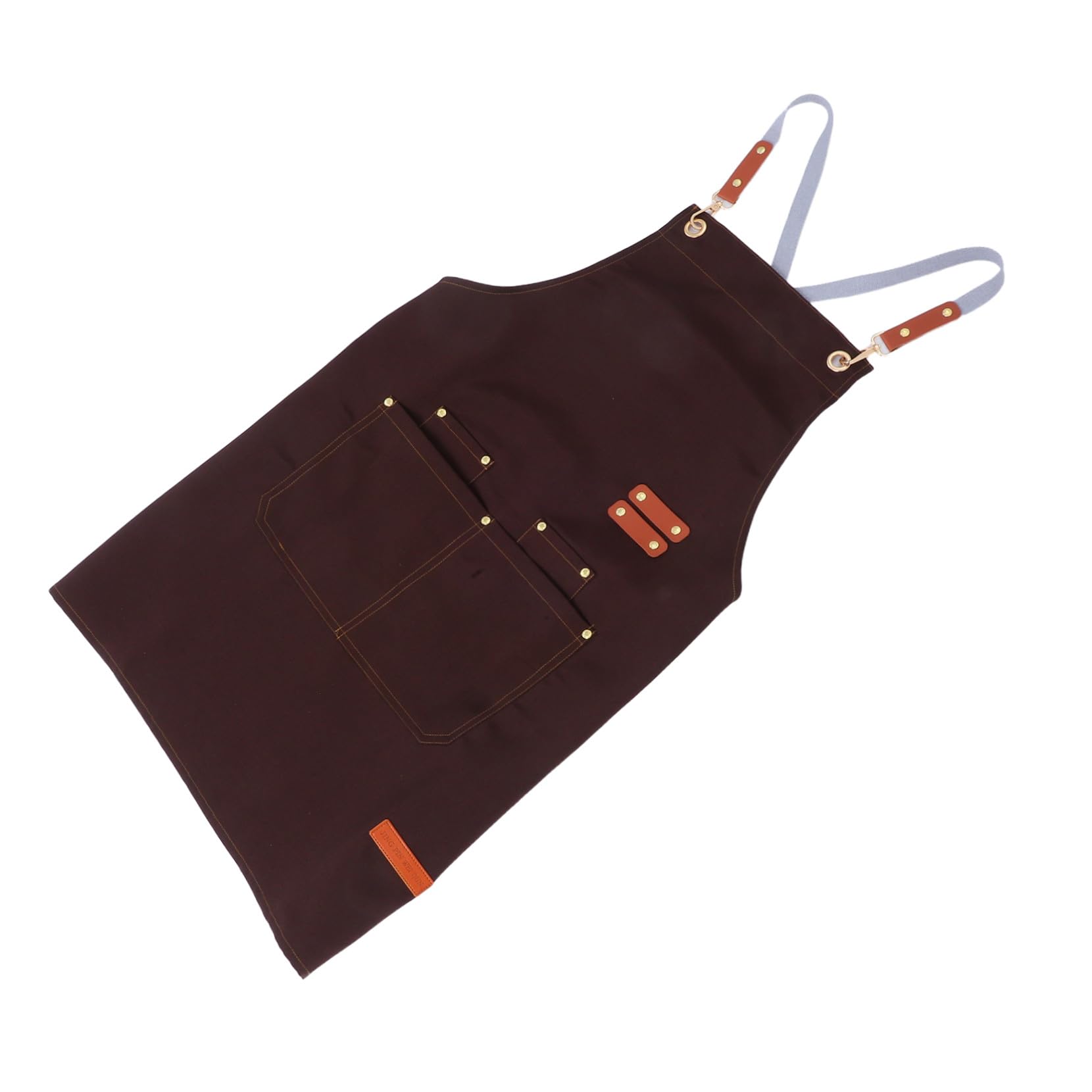 Delantal de Cocina para Mujer y Hombre con 4 Bolsillos Grandes, Diseño Ajustable con Tirantes Cruzados y Limpieza Fácil para Fiestas y Barbacoa