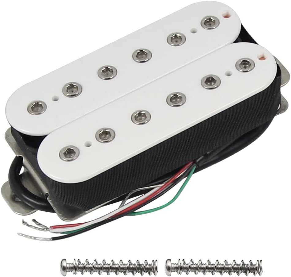FLEOR Alnico 5 Electric Guitar Bridge Pickup Double Coil Humbucker Pickups-White