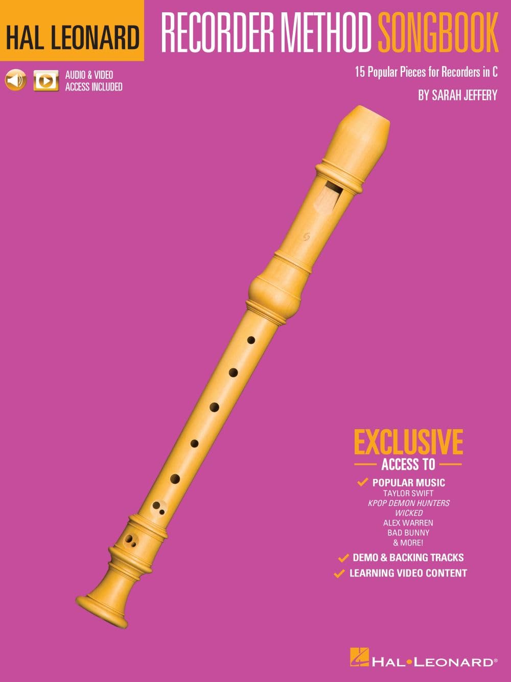 Hal Leonard Recorder Method Songbook. Includes Media Online