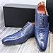 Imagen de QAXZESA de los Hombres Derby de Cuero con Cordones Oxfords de Trabajo Vintage Zapatos de Boda Formales de Oficina Zapatos de Vestir con Estampado de Piel de Serpiente