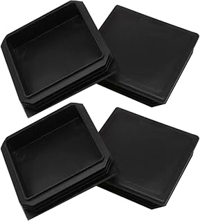 4" x 4" Square Tubing Plugs Plastic Hole Plugs, Push-in Caps, 100 mm x100 mm End Plug Glide Insert,Square Caps for Fence, Pipe Post, Chair Legs and Furniture (4 Pack)