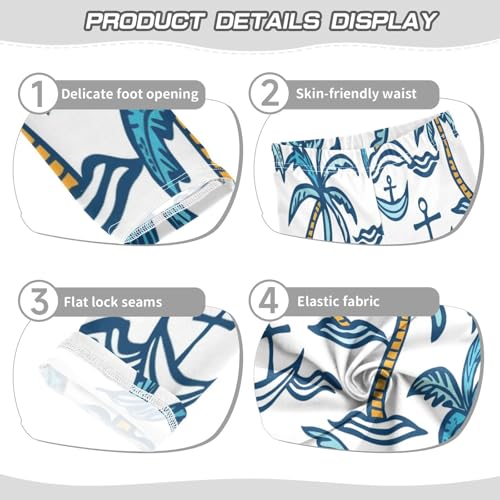 Toddler Girls Leggings Printed Yoga Pants Leggings Blue Plam for Kids3