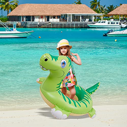 Kataka Inflatable Dinosaur Pool Floating Kids Dinosaur Swimming Tube Ring Summer Beach Kids Pool Floating Party Lounge Raft 32 "Durable Pvc Green Tyrannosaurus Rex Toys #TOP6