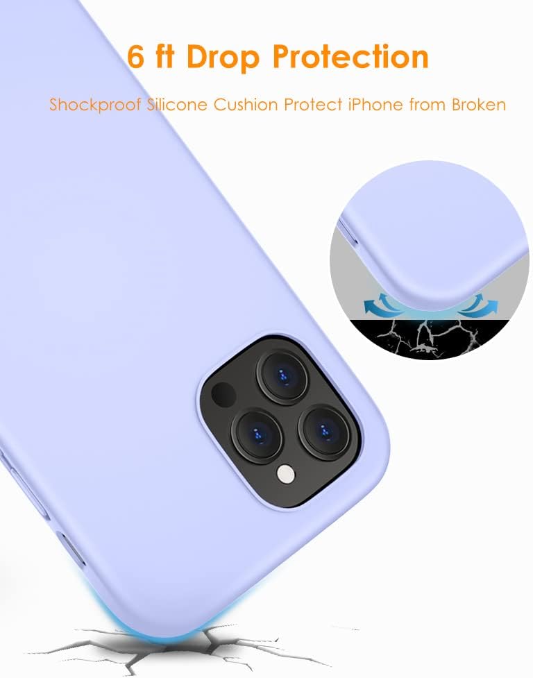 DTTO Compatible with iPhone 12/12 Pro Case Shockproof Silicone [Romance Series] Cover [Enhanced Camera and Screen Protection] with Honeycomb Grid Cushion for iPhone 12 6.1” 2020,Purple