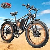 7000W Peak Dual-Motor-Ebike for Adults with 52V 34AH(1768Wh) Battery, 45MPH Fast E-Bike 100 Miles, 24