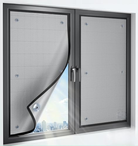 Aislante Térmico para Ventanas, Película Reflectante con Privacidad & Protección Solar, Papel de Aluminio con Ventosas, 6 mm para Ventanas, Tragaluces, Invernaderos(W 70 x H 120 cm)
