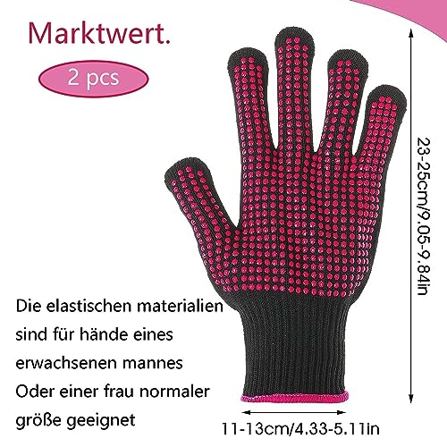 DDHHCP Hitzeschutz Handschuh, Handschuhe Hitzebeständig, Hitzehandschuh Feuerfeste Handschuhe Kochhandschuhe, Für Backen, Küche & Grillen - Schwarz