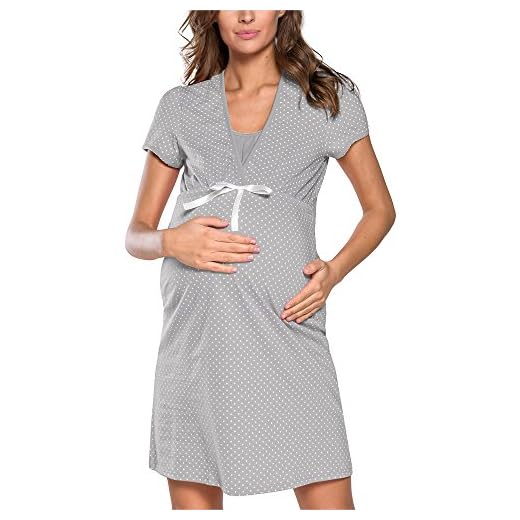 Italian Fashion IF Camicia da Notte Premaman J4J 0114 (92L1nge, XL)