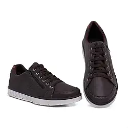 Masculino Sapatênis Casual Social com Zíper e Cadarço Confortável