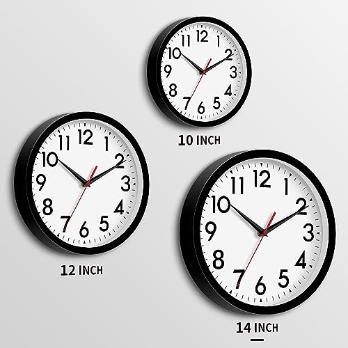 image for DAXSMY 14 Inch Wall Clock Large Battery Operated Big Silent Non Tickin