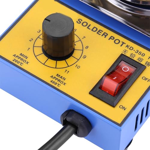 Image of 110V 150W 200-480℃ Solder Pot Welding Pot Soldering Pot Solder Thinning Pot for for Leadfree Solder Pot Soldering Desoldering Bath Plate 50mm, for, Coil Pin Tin Plating