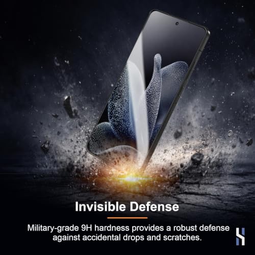 Image of Tempered Glass for Motorola Edge 70 (6.7 Inch) Military Grade 9H Screen Guard, Anti-Scratch, Shatterproof, Edge to Edge Full Coverage - Black Border