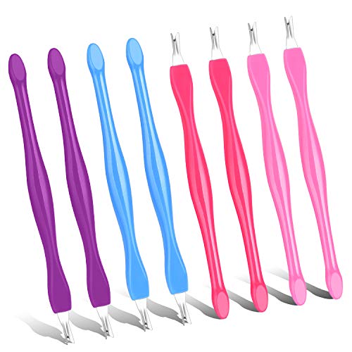 Cuticle Trimmer Pusher, TsMADDTs 8Pcs Cuticle Remover Knife Fork Pedicure Cuticle Trimmer Remover Pusher Dead Skin Callus Removal Fork Dead Skin Remover Practical Nail Art Tools