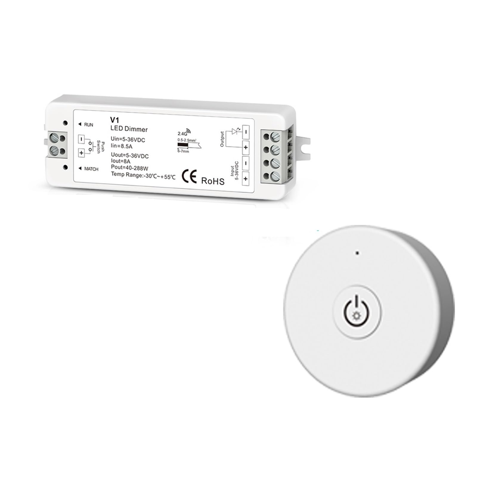 Variateur LED 2.4G télécommande tactile pour l'ambiance lumineuse du salon