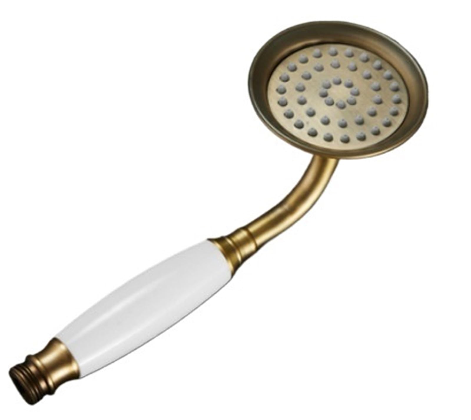 Shower Head Hand-held Shower Head Water Saving Antique Bathroom Rainfall Nozzle Aerator High Pressure Handheld(Light Yellow)