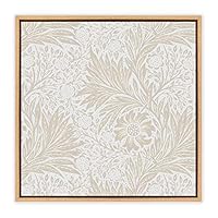 SIGNWIN Framed Canvas Wall Art Leaves Pattern Canvas Prints Home Artwork Decoration for Living Room,Bedroom - 16x16 inches