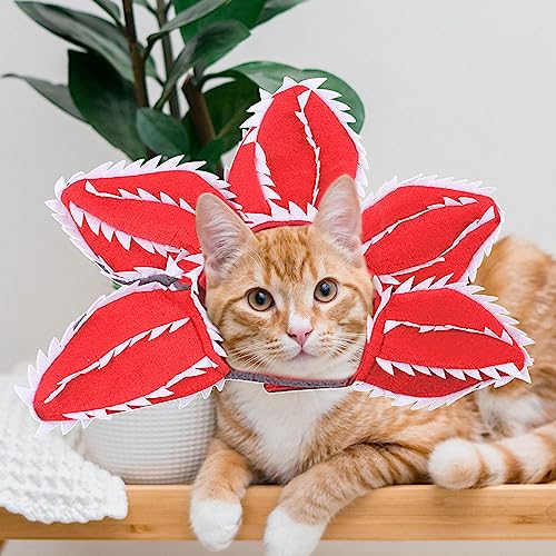 Yajuyi Chapéu de Gato, Fantasia de Natal de Gato Chapéu em Forma de Flor Ajustável para a Cabeça par
