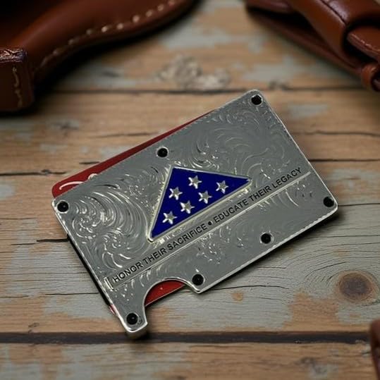 Montana Silversmiths Made in the USA Western Lifestyle Credit Card & Cash Case (Folds of Honor Remembrance)3