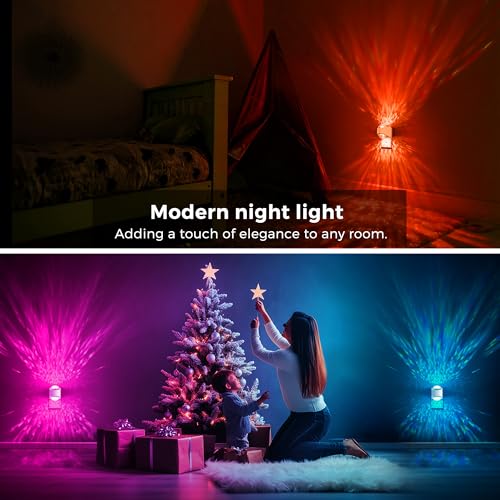 Image of L LOHAS LED Night Light for Kids,Plug in Night Light with Light Sensor,Multi-Color Projector Light for Kids Playroom Ceiling Decor Home Theater Party