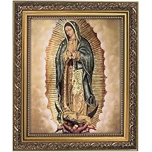 Gerffert Christian Wall Decor Ornate Gold Framed Artwork, 11 x 13-Inch, Our Lady of Guadalupe