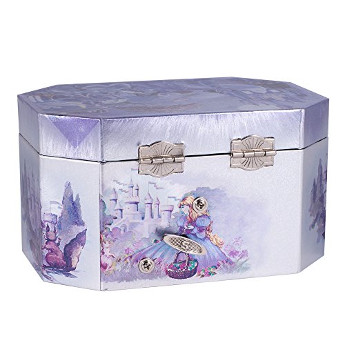 Broadway Gifts Purple Castle Ballerina Swan Lake Music Jewelry Box #TOP3