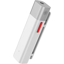 SabineTek Official SmartMike+ Ultra-Compact Wireless Bluetooth Microphone Long Distance Audio Recording Noise Reduction Lavalier Mic 14g White