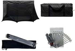 Tienda de campaña para portón trasero de vehículo, toldo de tela Oxford negra con red ventilada, amplio toldo de camping para SUV, furgoneta y minivan