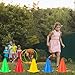 48 Pack 7 Inch Plastic Traffic Cones with 2 Black Bags, Agility Field Marker Soccer Cone, Safety Cones, Sports Cones, Training Cones for Skating Basketball Football, Practice Drills Themed Party Decor
