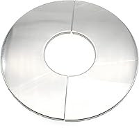 Vista 1 de 4 piezas de identificación de 2.0 pulgadas de acero inoxidable con brida dividida de pared, cinta autoadhesiva, cubierta de placa redonda