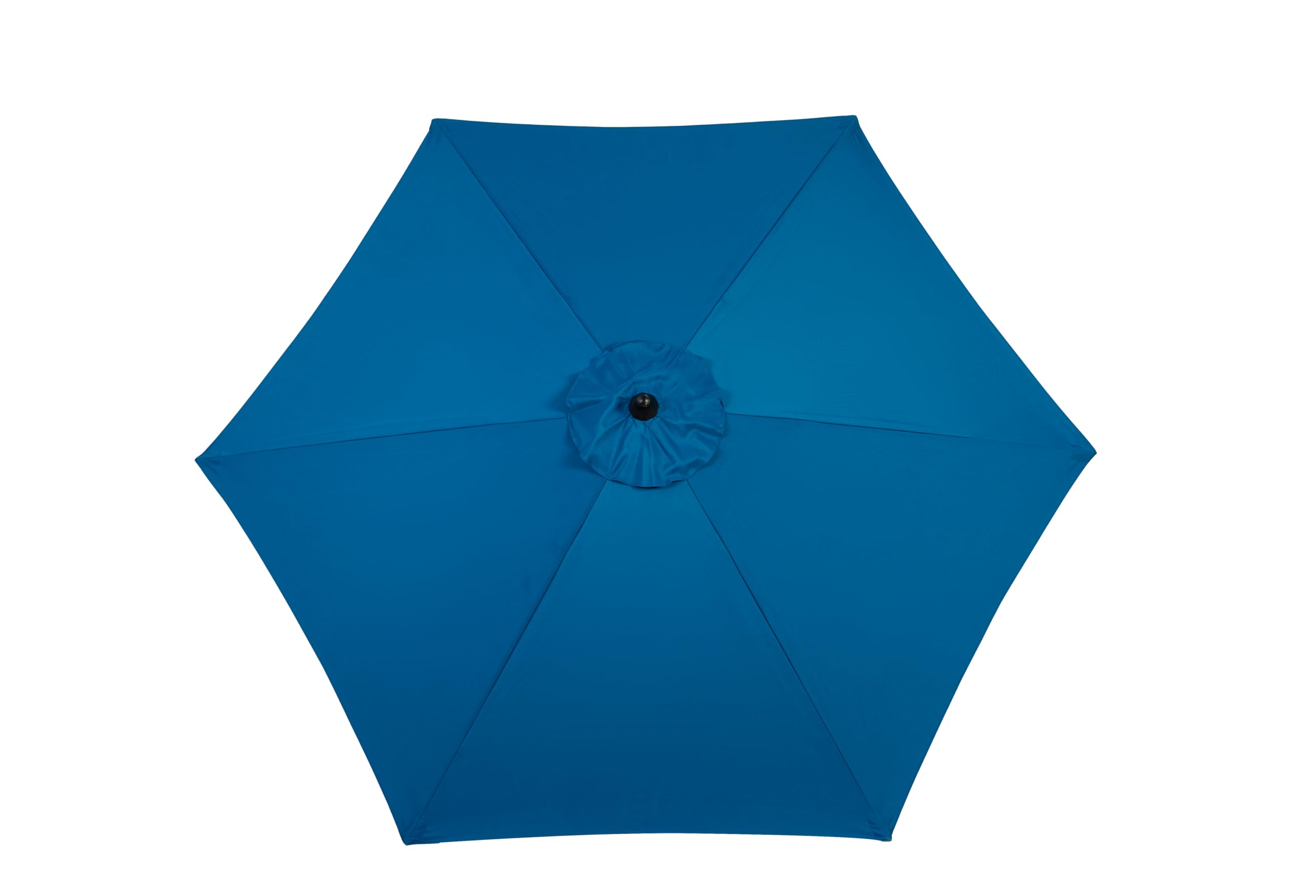 Ombrellone da Esterno 9 Piedi Rettangolare Bifacciale, 6 Stecche Acciaio, Blu, con Manovella