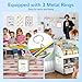 Toolterritary 48 Packs Oversized Dry Erase Pockets Reusable Sleeves with 3 Rings, 6 Assorted Colors 10x14 inch Job Ticket Holder, Heavy Dusty Work Order Sleeves for Classroom, School, Office
