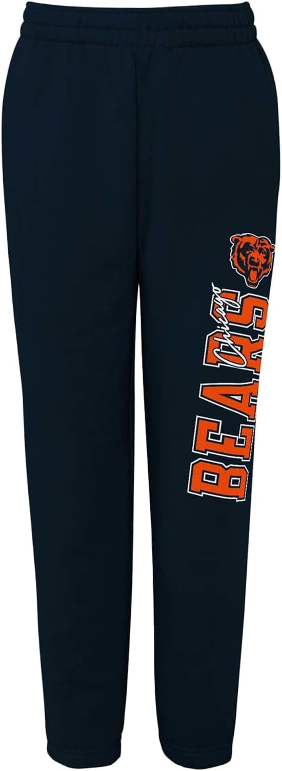 NFL Kids Youth 8-20 Officially Licensed Team Banner Primary Logo Fleece Lined Football Sweatpants Joggers Pants