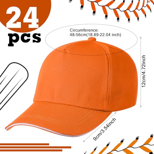 Image of Shyyween Kids Baseball Caps Youth Adjustable Plain Baseball Hats Cotton Blank Hats Bulk for Girls Boys Sport Team