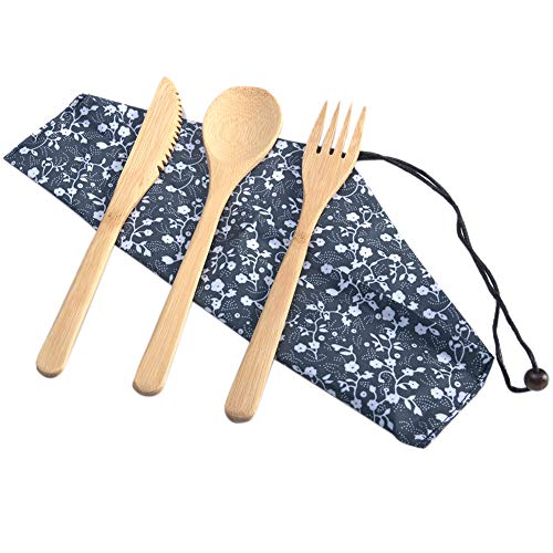 Cutlery Set Accessories Eco Friendly Spoon Fork Portable Utensils Travel Outdoor Non Stick Kitchen Home Reusable Bamboo Camping(Set 6) #TOP4