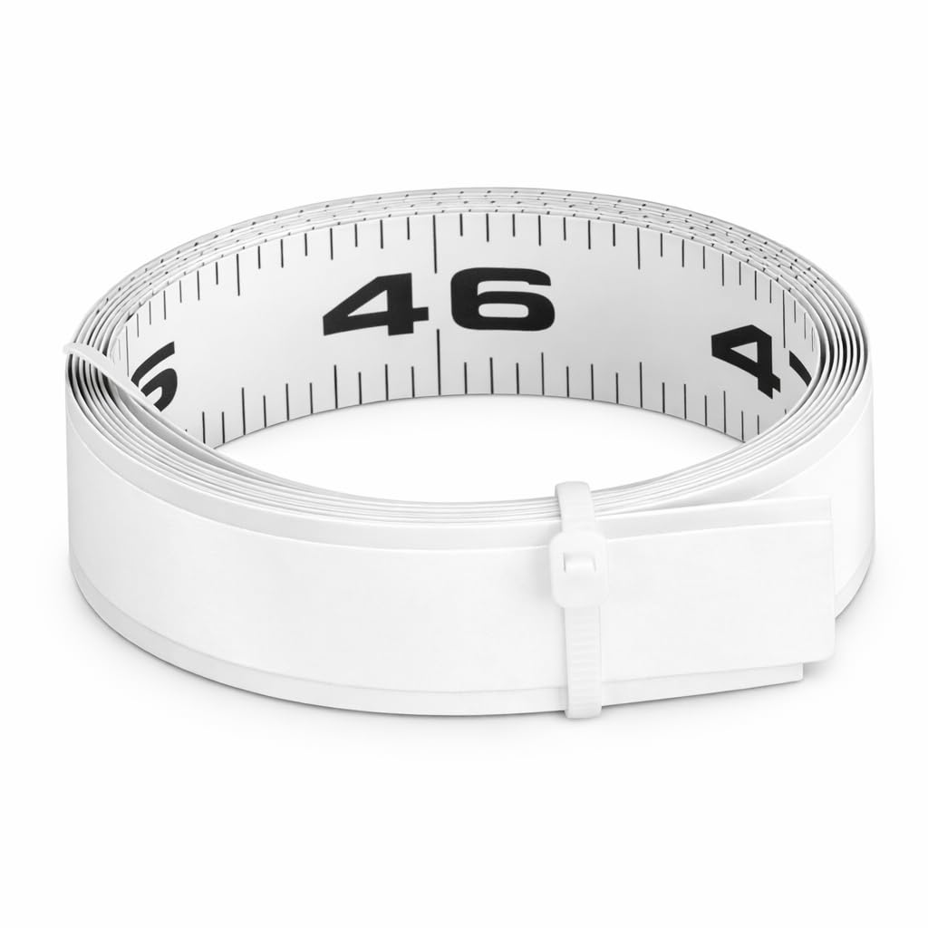 Garosa Self Adhesive Measuring Tape Imperial Scale Ruler Sticker 4FT 48 Inch Workbench Ruler Left to Right Sticky Measure Tape Carbon Steel for Woodworking Saw Drafting Table